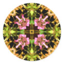 Yellow Kaleidoscope Wheel Stickers