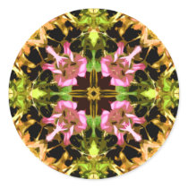 Yellow Kaleidoscope Wheel Stickers