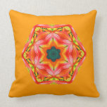 yellow kaleidoscopic abstract pillows