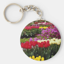 yellow Keukenhof gardens, Amsterdam, Netherlands f keychains