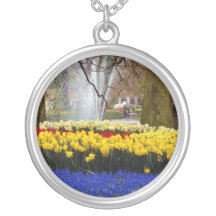 yellow Keukenhof gardens, Amsterdam, Netherlands f Custom Necklace