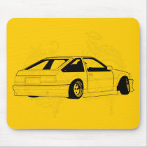 Yellow KIS Levin AE86 Mousepads