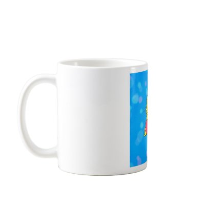 Yellow Kitten Blue Room Coffee Mug by Toonboy