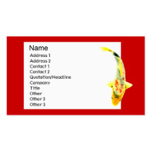 Yellow Koi Traditional Business Card