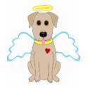 Yellow Lab Angel Dog t-shirts