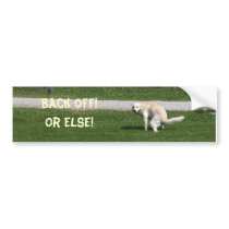 Yellow lab back off bumper stickers
