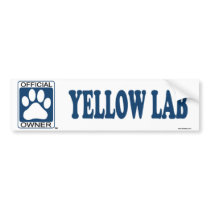 YELLOW LAB_Blue bumper stickers