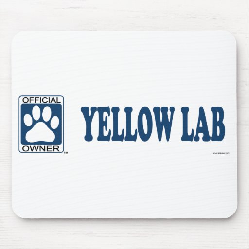 YELLOW LAB_Blue Mouse Pads