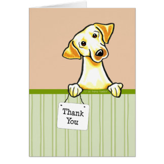 Yellow Labrador Thank You Cards | Zazzle