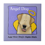 Yellow Lab Dog Angel Personalize Ceramic Tile