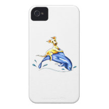 Yellow Lab Dolphin Ride Case-Mate iPhone 4 Case