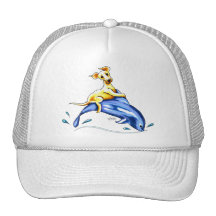 Yellow Lab Dolphin Ride Hats