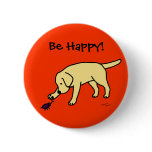 Yellow Lab Friendly Cartoon Labrador Pins