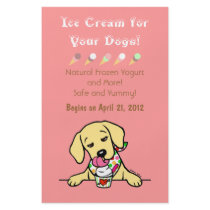 Yellow Lab Ice Cream for Dogs Flyer