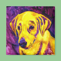 Yellow Lab Magnet - "Wrangler"