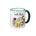 Yellow Lab Mom & Green Coffee Mugs