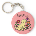 Yellow Lab Mom &amp; Green Key Chain
