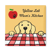Yellow Lab Mom's Apple Fridge Magnet