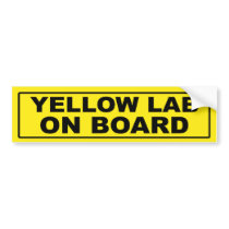 Yellow Lab on Board bumper stickers by RayBarnsbury Yellow Lab on Board bumper stickers