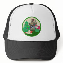 yellow lab santas hats