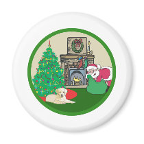 yellow lab santas magnets