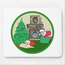 yellow lab santas mousepads