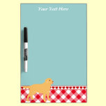 Yellow Labrador 2 with a Little Tongue dry erase boards