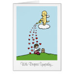 Yellow Labrador Angel with Love Greeting Card
