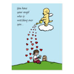 Yellow Labrador Angel with Love Post Cards