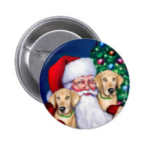 Yellow Labrador Christmas Santa's Labs buttons