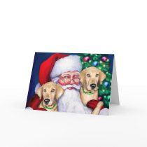 Yellow Labrador Christmas Santa's Labs Cards