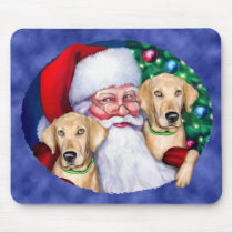 Yellow Labrador Christmas Santa's Labs mousepads