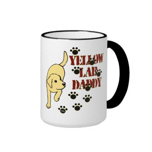 Yellow Labrador Daddy Ringer Coffee Mug