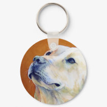 Yellow Labrador Dog Keychain by CherilynnFineArt Yellow Labrador Dog Keychain
