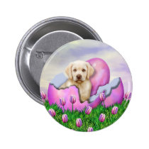 Yellow Labrador Easter Surprise buttons