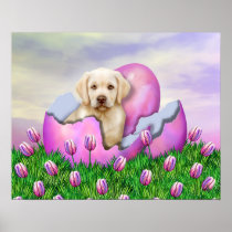 Yellow Labrador Easter Surprise posters