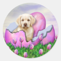 Yellow Labrador Easter Surprise stickers