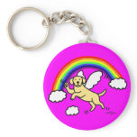 Yellow Labrador Guardian Angel (Rainbow Bridge) Keychains