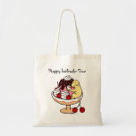 Yellow Labrador & Ice Cream Sundae Canvas Bag
