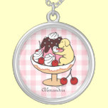 Yellow Labrador & Ice Cream Sundae necklaces