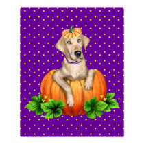 Yellow Labrador Labr-O-Lantern posters