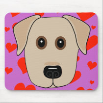 Yellow Labrador Love mousepads