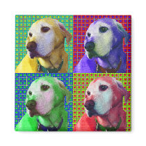 Yellow Labrador magnets by popartpet Yellow Labrador magnets