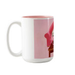 Yellow Labrador on the pink couch Mug