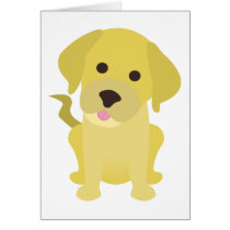 Yellow Labrador Puppy Greeting Cards
