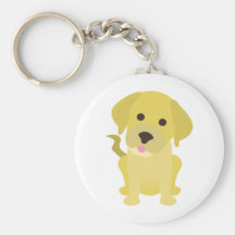 Yellow Labrador Puppy Key Chains
