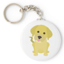 Yellow Labrador Puppy Key Chains