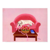 Yellow Labrador Retriever Art Print Huge size