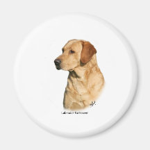 Yellow Labrador Retriever Fridge Magnet