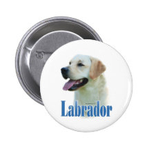 Yellow Labrador Retriever Name - Button
